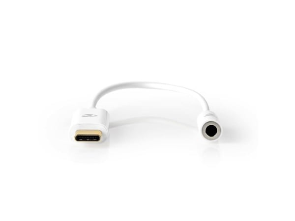 Nedis CCBW65950WT015, 3.5mm, Hunkjønn, USB Type-C, Hankjønn, 0,15 m, Hvit