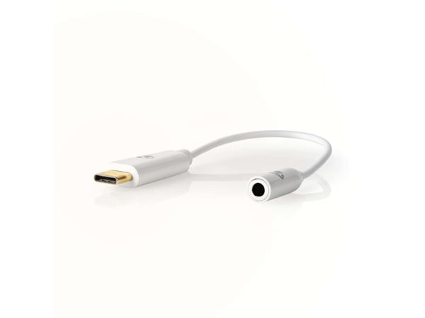 Nedis CCBW65950WT015, 3.5mm, Hunkjønn, USB Type-C, Hankjønn, 0,15 m, Hvit