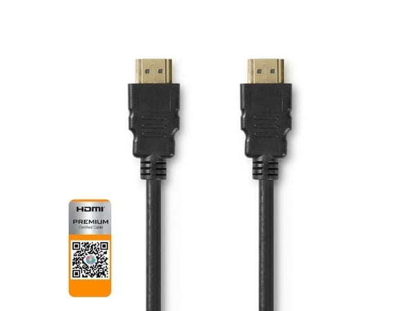 Nedis CVGP34050BK10, 1 m, HDMI Type A (Standard), HDMI Type A (Standard), 18 Gbit/s, musta