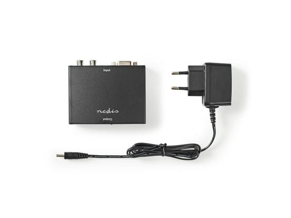 Nedis VCON3454AT, Passiv, Sort, 480i, 480p, 576i, 576p, 720p, 1080i, 1080p, 1,65 Gbit/s, 165 MHz, VGA (D-Sub) + 3.5 mm (1/8")