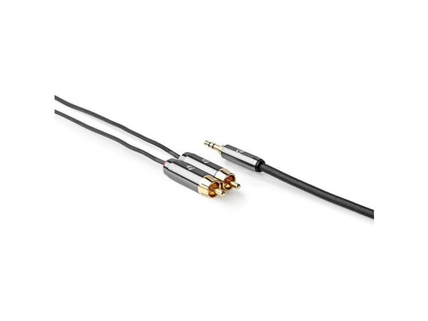 Nedis CATB22200GY10, 3.5mm, Hankjønn, 2 x RCA, Hankjønn, 1 m, Grå