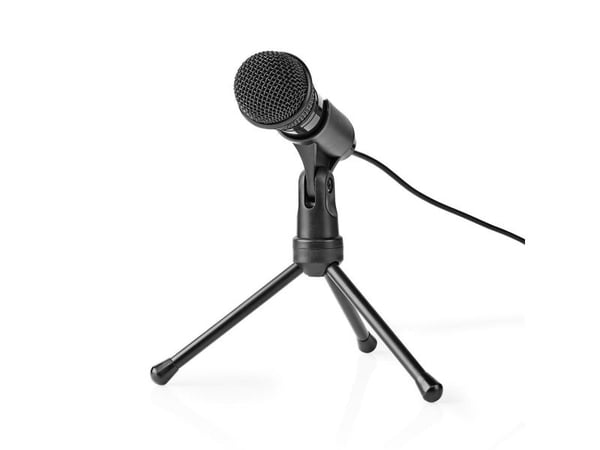 Nedis Microphone Nedis MICTJ100BK Mikrofon Svart Notebook-mikrofon