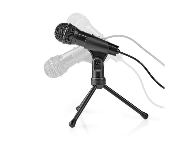 Nedis Microphone Nedis MICTJ100BK mikrofoni Musta kannettava mikrofoni mikrofoni