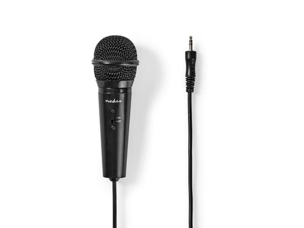 Nedis Microphone Nedis MICTJ100BK mikrofoni Musta kannettava mikrofoni mikrofoni