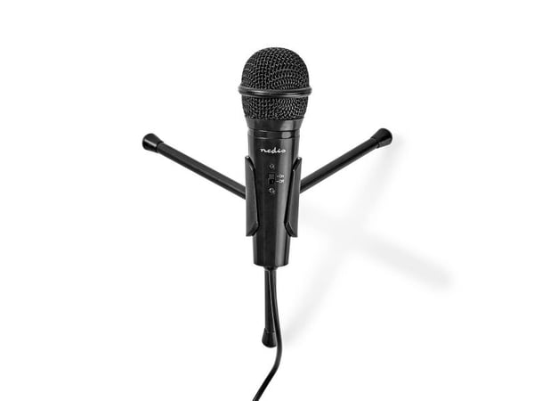 Nedis Microphone Nedis MICTJ100BK mikrofoni Musta kannettava mikrofoni mikrofoni