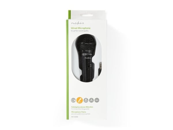 Nedis Microphone Nedis MICTJ100BK mikrofoni Musta kannettava mikrofoni mikrofoni