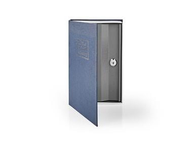 Nedis BOOKSEDM01BU, Bærbar safe, Blå, Sølv, Nøkkel, 1,6 l, 1,6 l, ABS, Stål