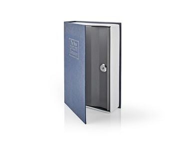 Nedis BOOKSEDM01BU, Bærbar safe, Blå, Sølv, Nøkkel, 1,6 l, 1,6 l, ABS, Stål