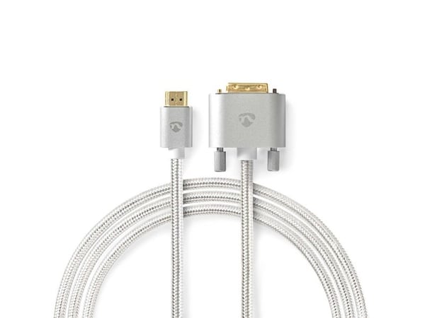 Nedis CCTB34800AL20, 1 m, HDMI Type A (Standard), DVI-D, Hankjønn, Hankjønn, Rett
