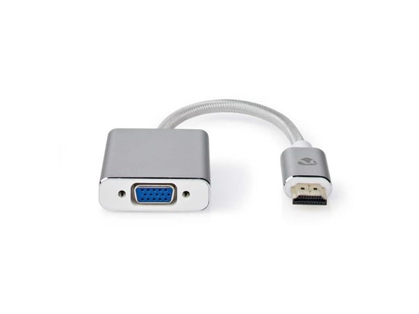 Nedis CCTB34900AL02, 0,2 m, HDMI Type A (Standard), VGA (D-Sub), Hankjønn, Hunkjønn, Rett