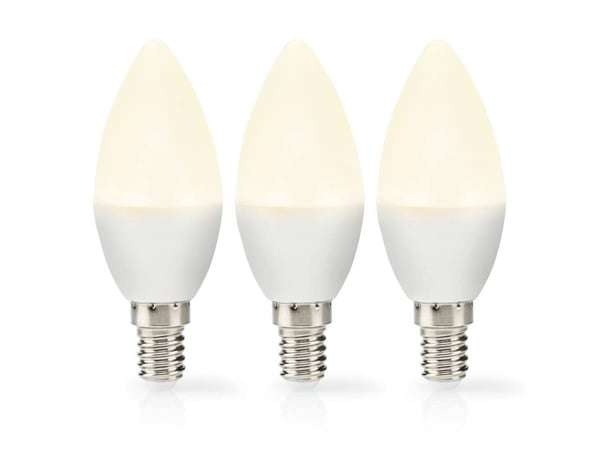 Nedis LBE14C352P3, 4,9 W, 42 W, E14, 470 lm, 15000 timer, Varm hvit