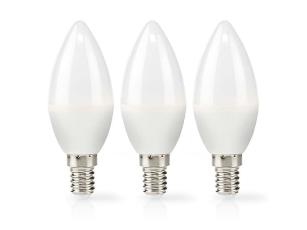Nedis LBE14C352P3, 4,9 W, 42 W, E14, 470 lm, 15000 timer, Varm hvit