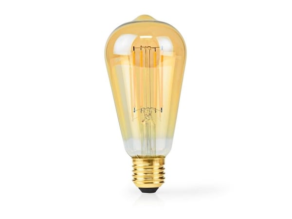 Nedis LBDE27ST64GD1, 4,9 W, 42 W, E27, 470 lm, 15000 timer, Ekstra varmt lys, Varm hvit