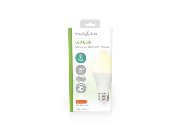 Nedis LBPE27A602, 8,5 W, 64 W, E27, 806 lm, 15000 timer, Hvit