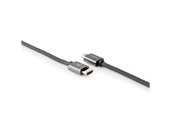 Nedis CVTB34000GY100, 10 m, HDMI Type A (Standard), HDMI Type A (Standard), 3D, 18 Gbit/s, Grå