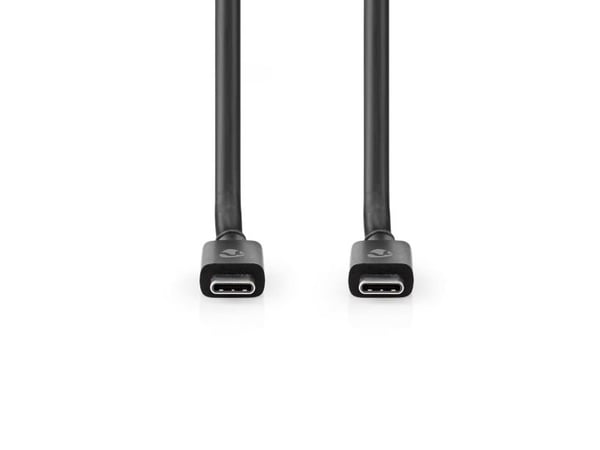 Nedis CCGP66020BK20, 2 m, USB C, USB C, USB4 Gen 3x2, 20 Gbit/s, Sort