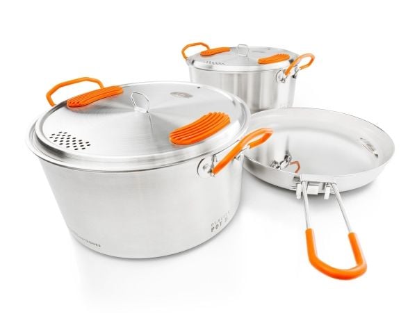 GSI Outdoors 68183, Sett, Rustfritt stål, Sølv, Oransje, Silikon, Rustfritt stål