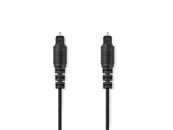 Nedis CAGL25000BK50, TOSLINK, Hankjønn, TOSLINK, Hankjønn, 5 m, Sort