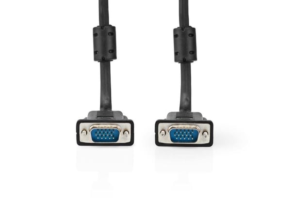 Nedis CCGL59000BK100, 10 m, VGA (D-Sub), VGA (D-Sub), Hankjønn, Hankjønn, Sort