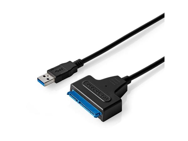 Nedis CCGB75100BK05, USB-A, SATA 22-Pin, 0,3 m, Sort