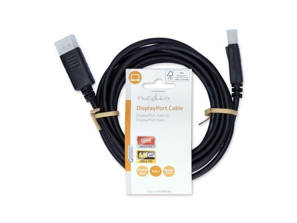 Kabel Nedis Nedis CCGL37010BK30 kabel DisplayPort 3 m Czarny