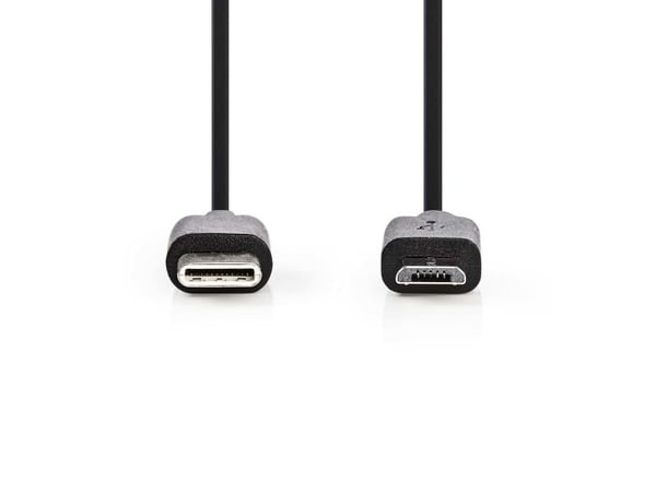 Nedis CCGL60750BK10, 1 m, Micro-USB B, USB A, USB 2.0, 0,48 Gbit/s, Sort