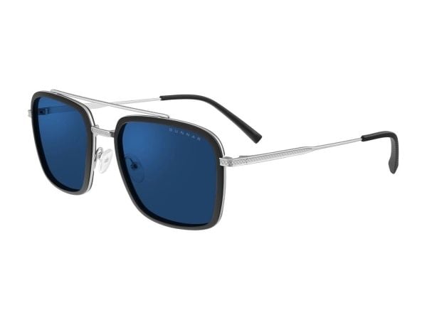 Gunnar Optiks EDI-12311, Unisex, firkant, Mote, Rustfritt stål, Rustfritt stål, Blå