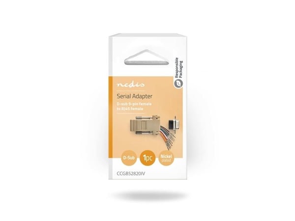 Nedis CCGB52820IV, Elfenben, DB-9, RJ-45, Hunkjønn, Hunkjønn, Rett