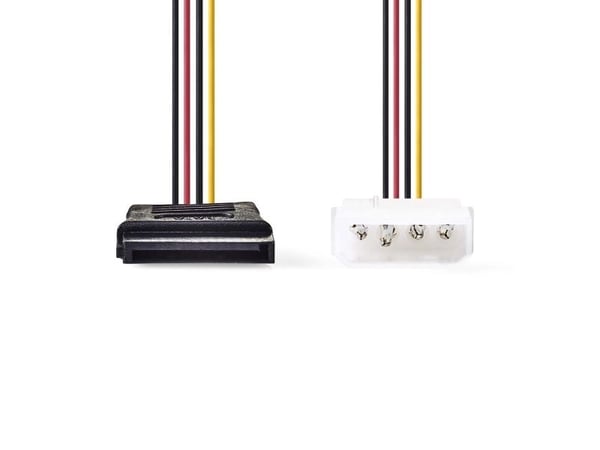 Nedis CCGB73500VA015, 0,15 m, Molex (4-pin), SATA 15-pin, Hankjønn, Hunkjønn, Rett