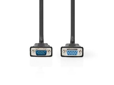 Nedis CCGL59100BK50, 5 m, VGA (D-Sub), VGA (D-Sub), Hankjønn, Hunkjønn, Sort