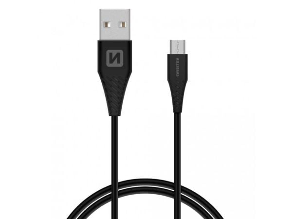 USB-kabel Swissten USB-A til microUSB 1,5 m svart (71504301)