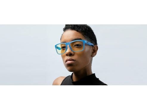 Gunnar Optiks Intercept, Unisex, Rektangel, Klassisk, Blå, Nylon, Rav