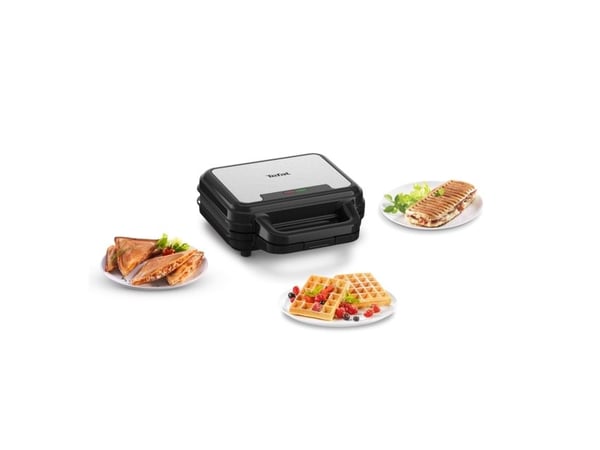 Tefal Ultra Compact SW383D10 - Sandwich maker / waffle maker / panini maker - 700 W - rustfritt stål