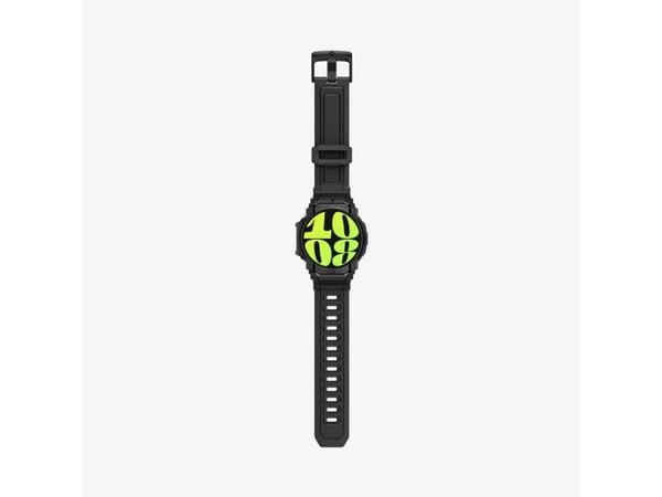 Spigen Rugged Armor Pro, Band, SmartWatch, Sort, Samsung, Galaxy Watch 7 (44mm), Termoplastisk polyuretan (TPU)