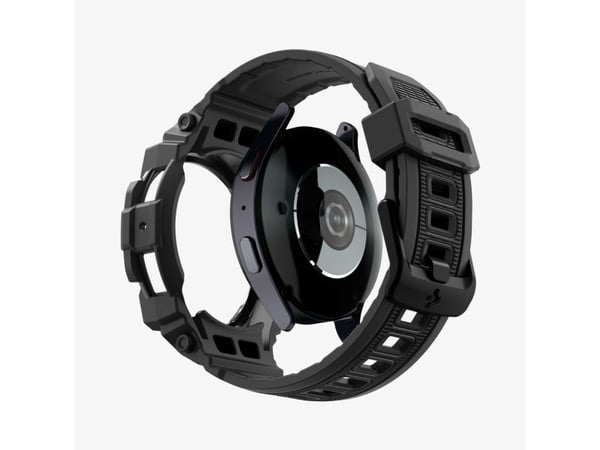 Spigen Rugged Armor Pro, Band, SmartWatch, Sort, Samsung, Galaxy Watch 7 (44mm), Termoplastisk polyuretan (TPU)
