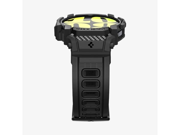Spigen Rugged Armor Pro, Band, SmartWatch, Sort, Samsung, Galaxy Watch 7 (44mm), Termoplastisk polyuretan (TPU)