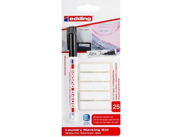 Edding 8408, Sort, Pensel tupp, Sort, Rød, Hvit, 0,75 mm, CE, Fotoark kartong, Glass, Metall, Papir, Plast