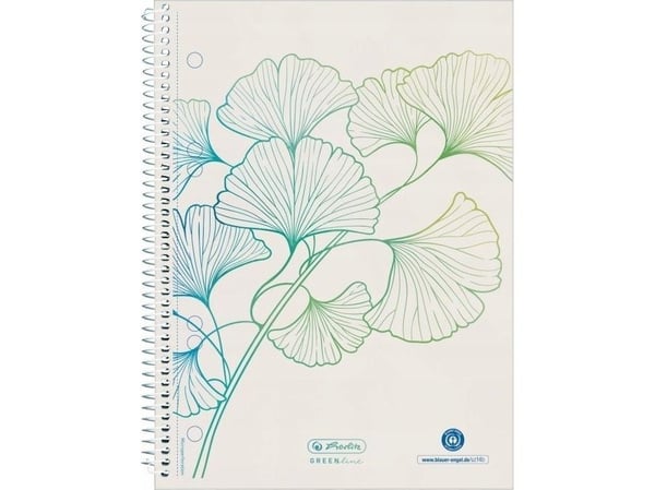 Herlitz GREENline, Bilde, Hvit, A5, 70 ark, Rute papir, Voksen