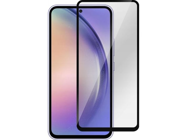 eSTUFF Titan Shield - Skärmskydd för mobiltelefon - helt fodral - glas - ramfärg svart - för Samsung Galaxy A54