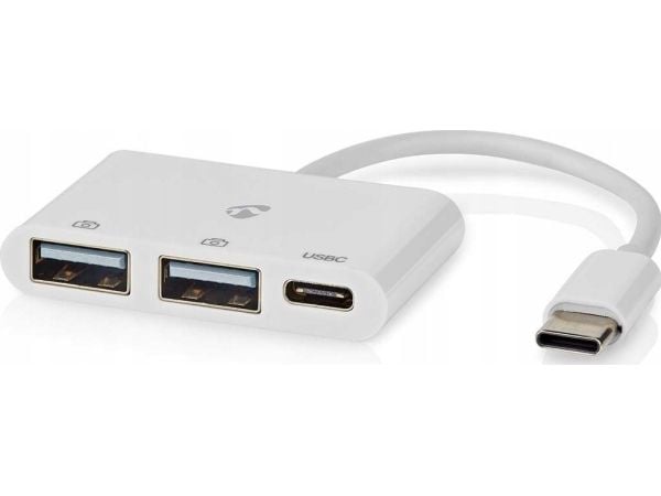 Nedis CCGB64785WT01, USB 2.0 Type-C, USB 2.0, USB Type-C, 5000 Mbit/s, Hvid, akryylinitriilibutadieenistyreeni, polyvinyylikloridi (PVC), tasavirta DC