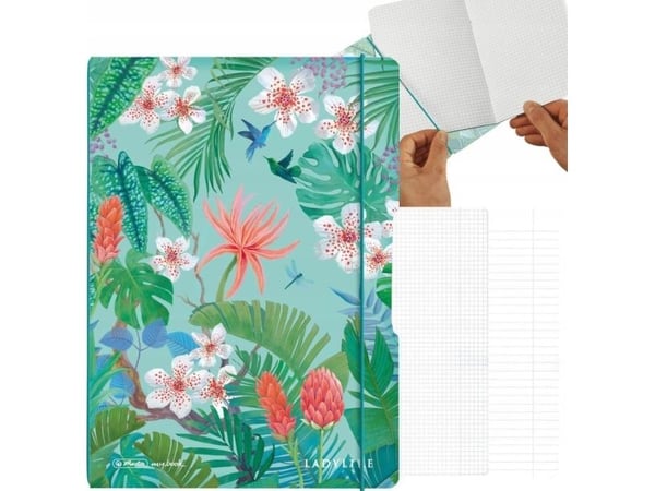 Herlitz Ladylike Jungle, Mønster, Grønn, Flerfarget, A4, 80 ark, Voksen