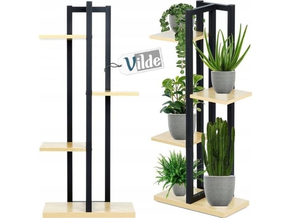 Vilde blomsterstativ i metall 4 nivåer 93 cm