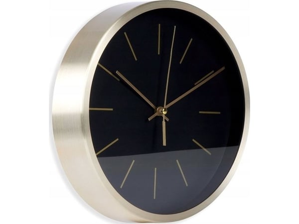 Vilde väggklocka svartguld 25 cm