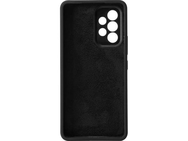 eSTUFF Silicone Case - Bagsidecover til mobiltelefon - silikon - sort - for Samsung Galaxy A53 5G