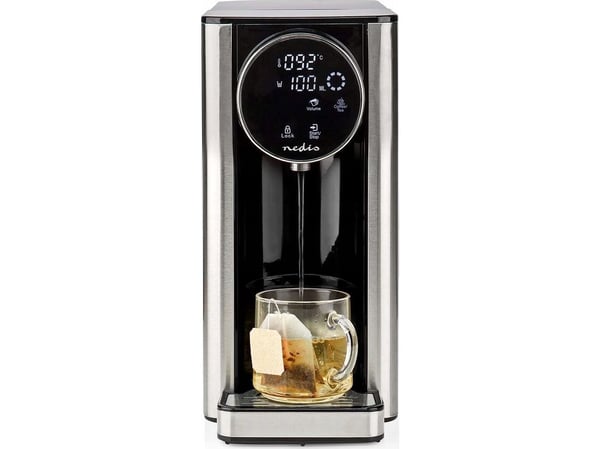 Nedis - Behållare för hett vatten - 2.7 liter - 2.6 kW - svart/aluminium