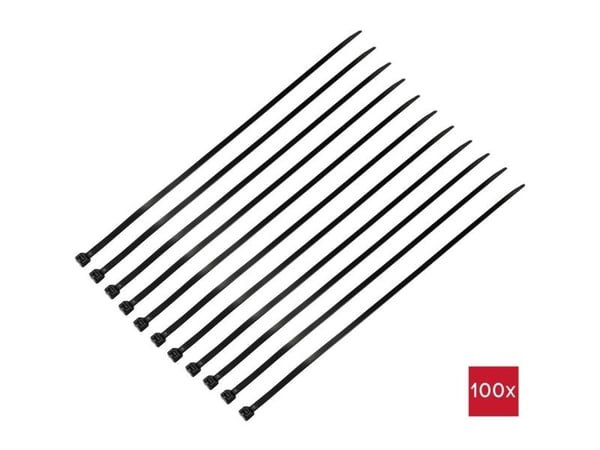 TRU COMPONENTS TC-12533368 Nippuside 550 mm 8 mm Musta 100 kpl