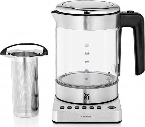 WMF KITCHENminis 04131800, 1 l, 1960 W, Rostfritt stål, Glas, Justerbar termostat, Vattennivå indikator