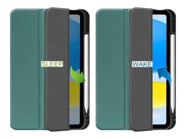 CoreParts - Lommebok for nettbrett - tri-fold caster, built-in S Pen holder, auto-wake function - polyuretanlær, termoplast-polyuretan (TPU) - mørk...