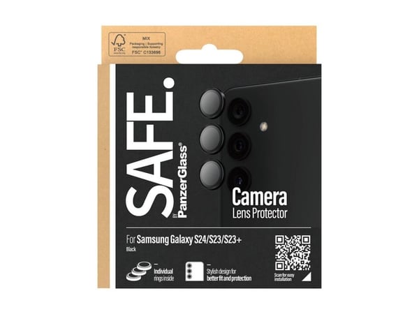 SAFE. by PanzerGlass - Linsebeskyttelse for mobiltelefon - svart - for Samsung Galaxy S23, S23+, S24
