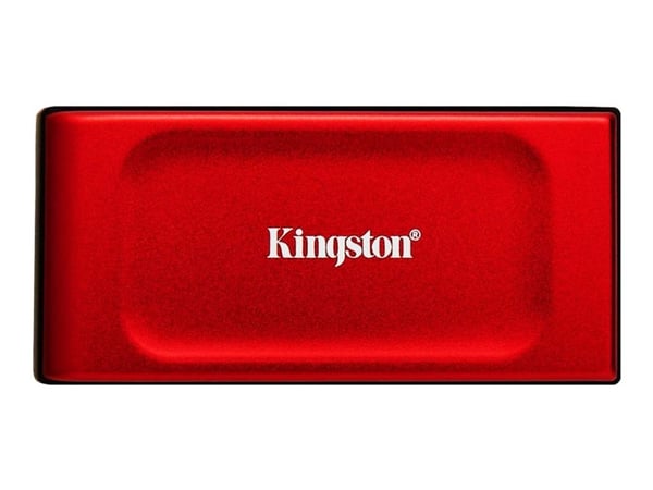 Kingston XS1000 - SSD - 1 TB - ekstern (bærbar) - USB 3.2 Gen 2 (USB-C kontakt) - rød